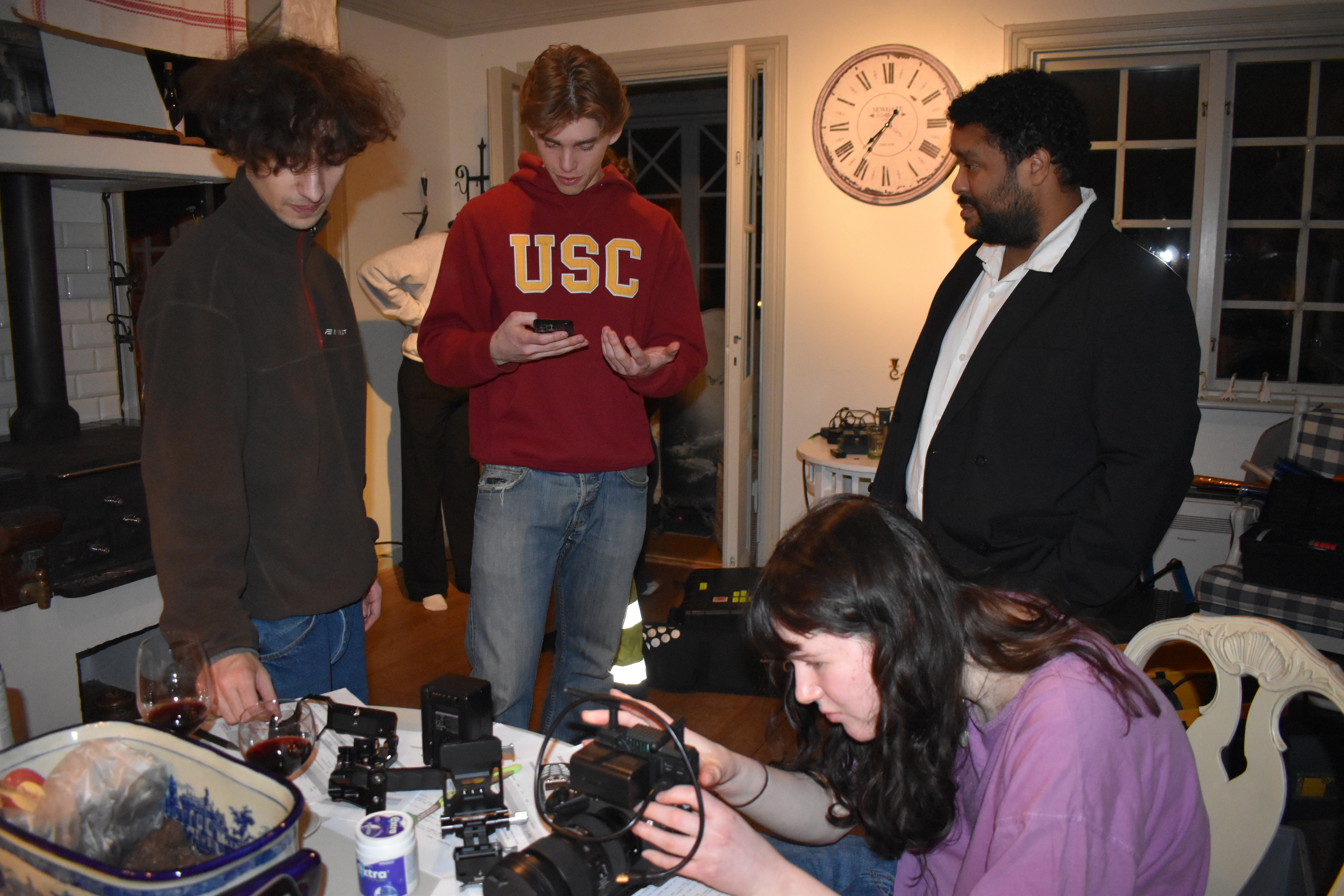 Behind the Scenes - Camera setup with crew
